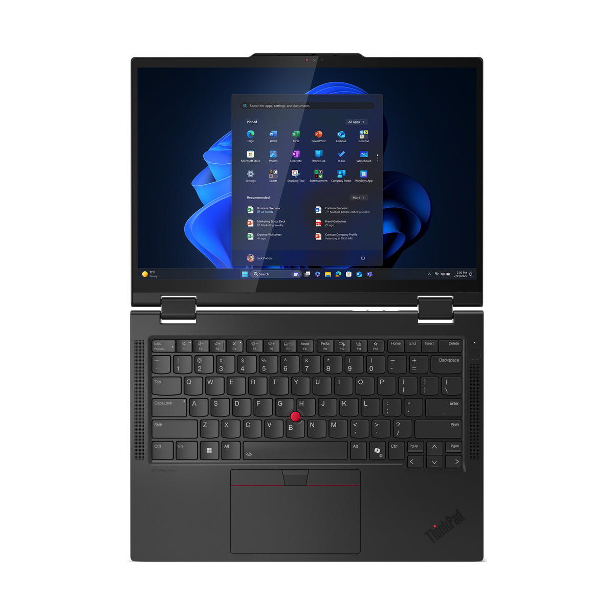Lenovo ThinkPad T14s 2-in-1 Gen 1 Intel Core Ultra 7 255U Híbrido (2-en-1) 35.6 cm (14") Pantalla táctil WUXGA 16 GB LPDDR5x-SDRAM 512 GB SSD Wi-Fi 7 (802.11be) Windows 11 Pro Español Negro
