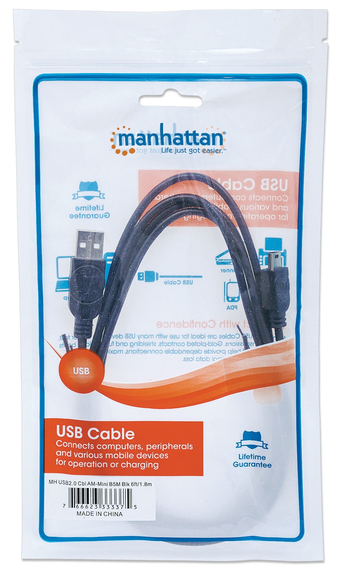 Manhattan Cable para Dispositivos USB Mini-B de Alta Velocidad