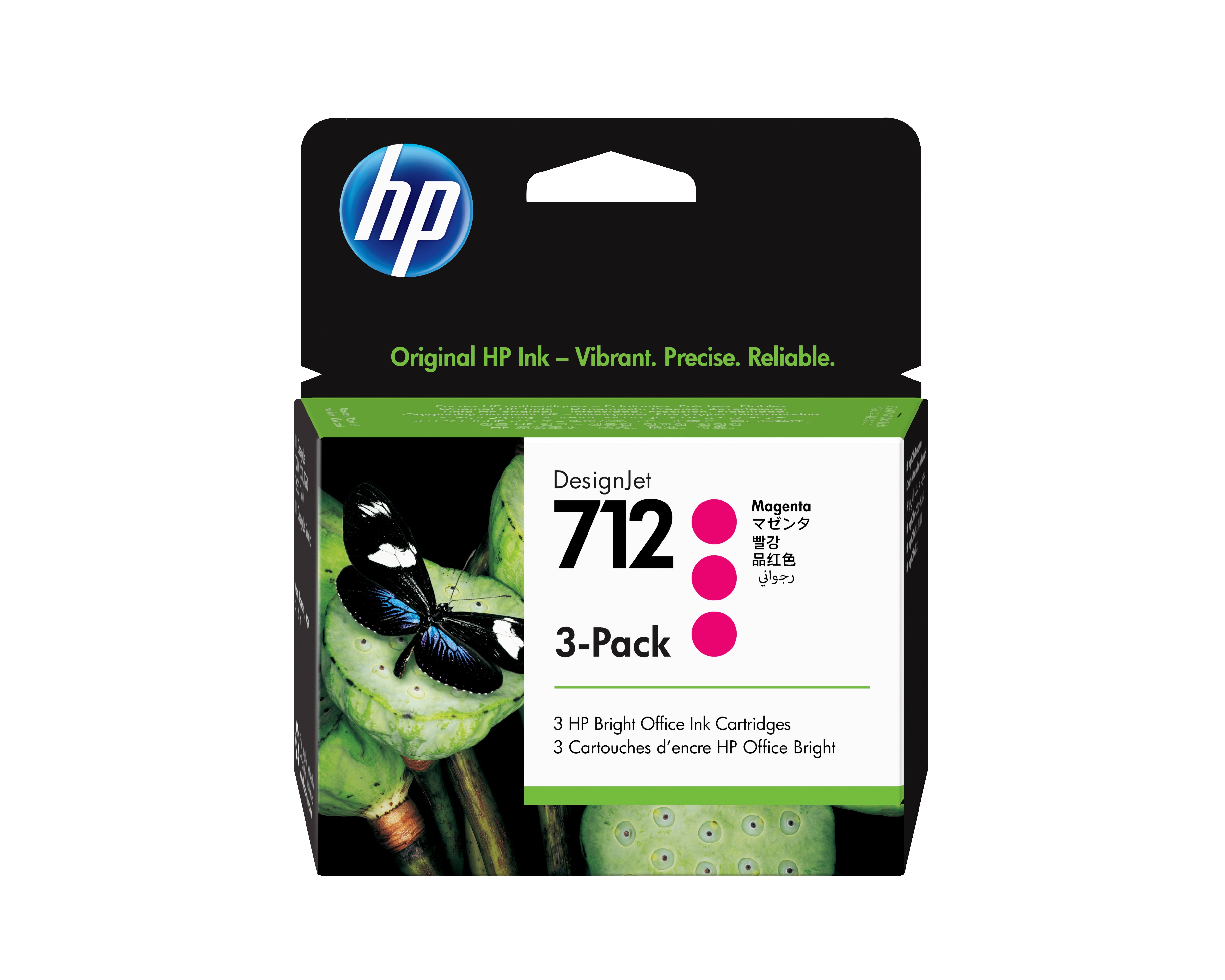 Tinta HP LF DesignJet 712 3 Pack 29ml Color Magenta