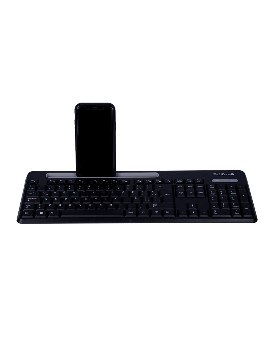 TechZone Tasking Grey teclado Ratón incluido Universal RF inalámbrico QWERTY Negro, Gris