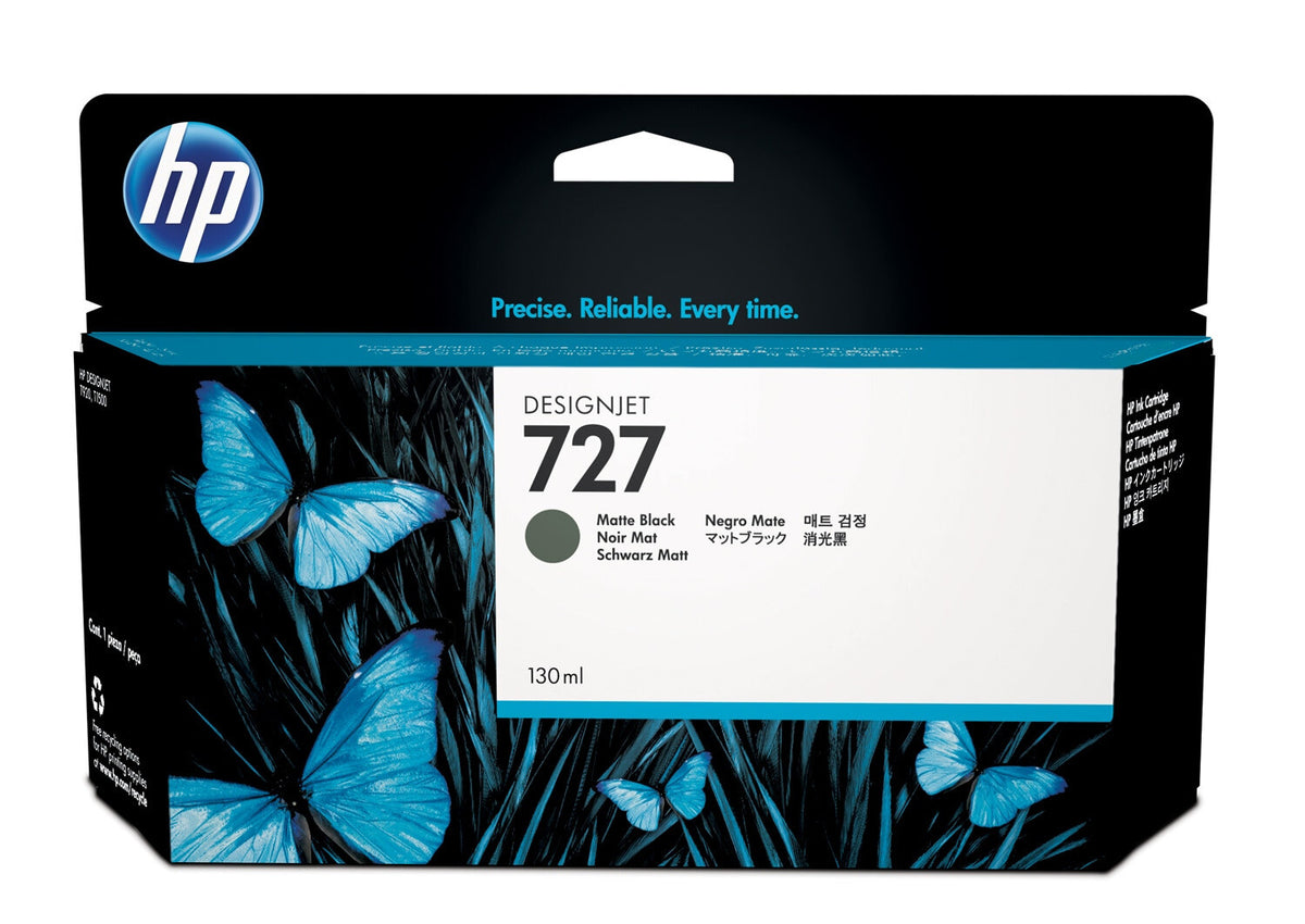 HP Cartucho de tinta 727 DesignJet negro mate de 130 ml