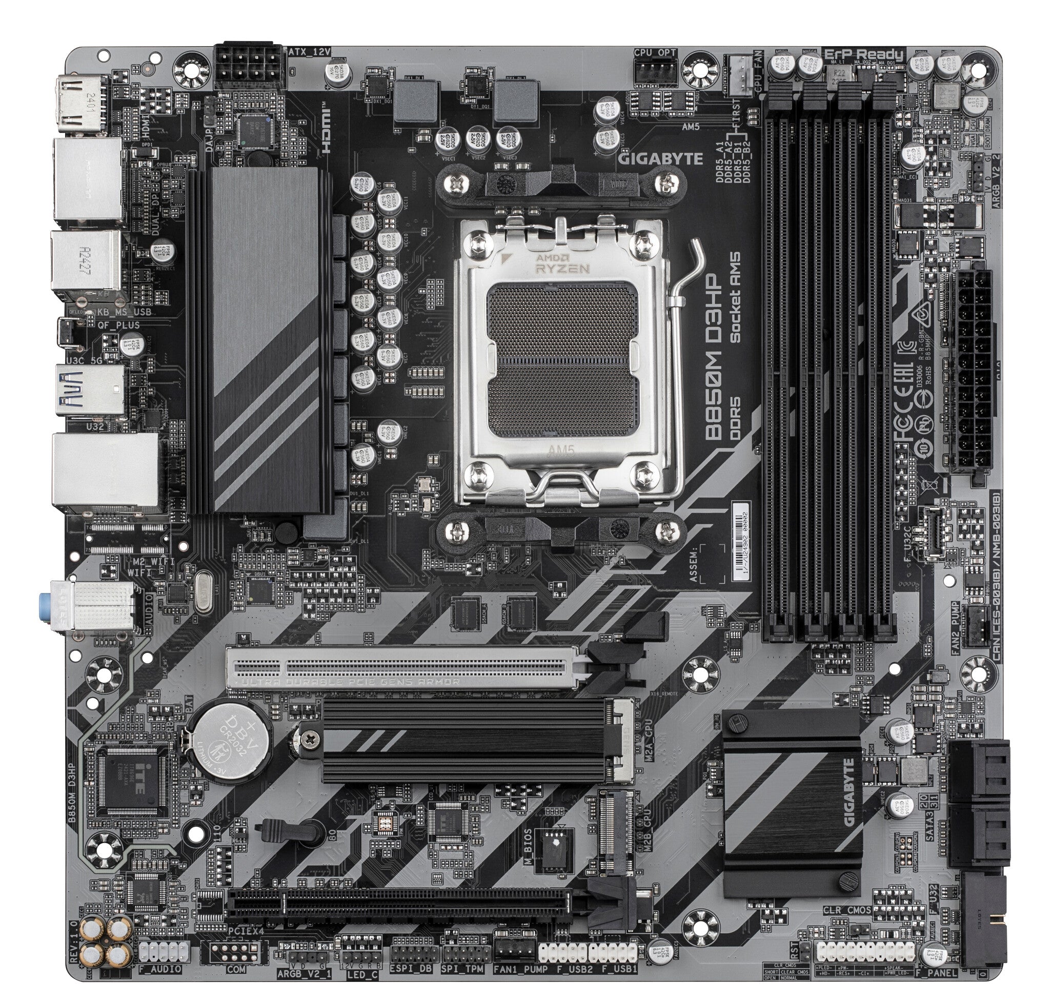 GIGABYTE B850M D3HP placa base AMD B850 Enchufe AM5 Micro ATX