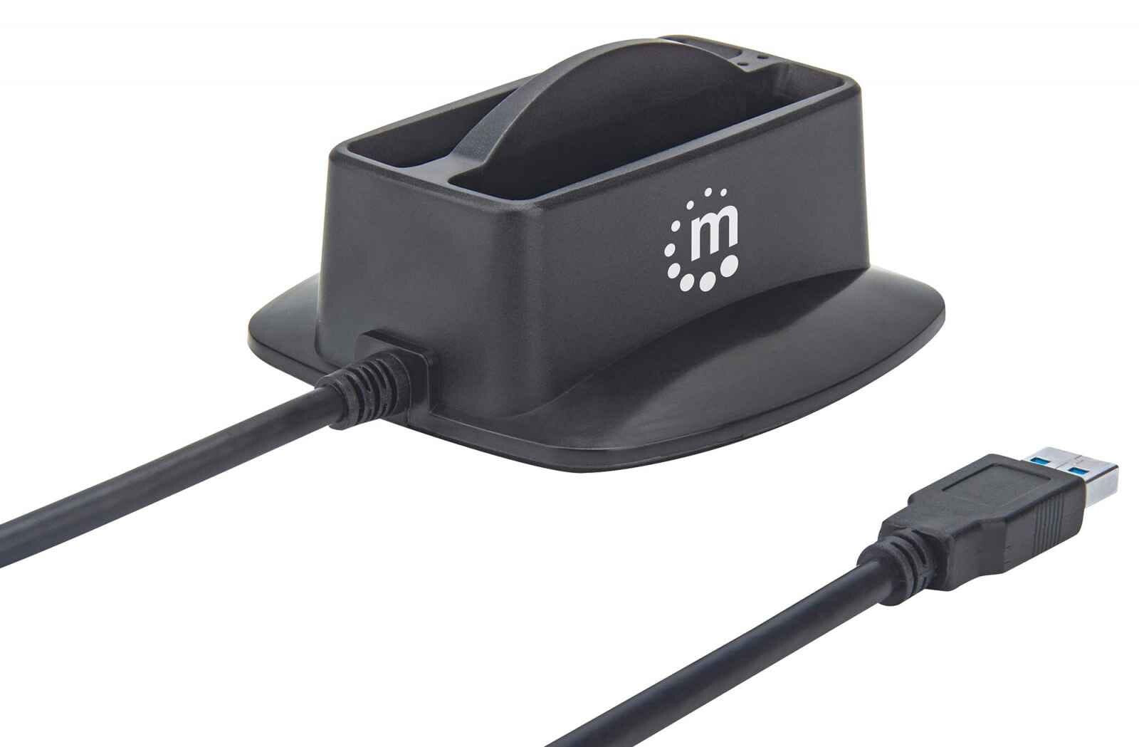 Manhattan Base de conexión dual USB 3.0 SuperSpeed y disco duro SATA 2.5"