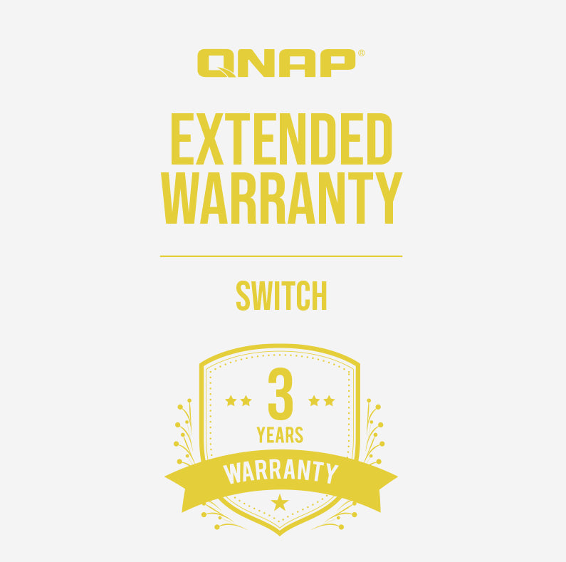LICENCIA VIRTUAL QNAP LW-SWITCH-YELLOW-3Y-EI / GARANTÍA EXTENDIDA DE 3 AÑOS / EXCLUSIVA PARA SWITCH QNAP