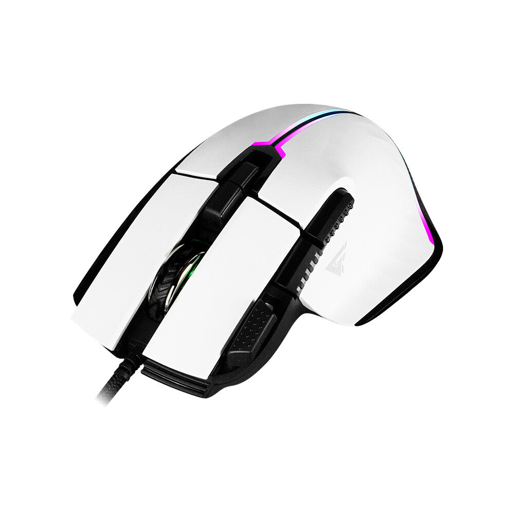 Game Factor MOG602-WH ratón Juego Diestro USB tipo A Opto-mecánica 19000 DPI