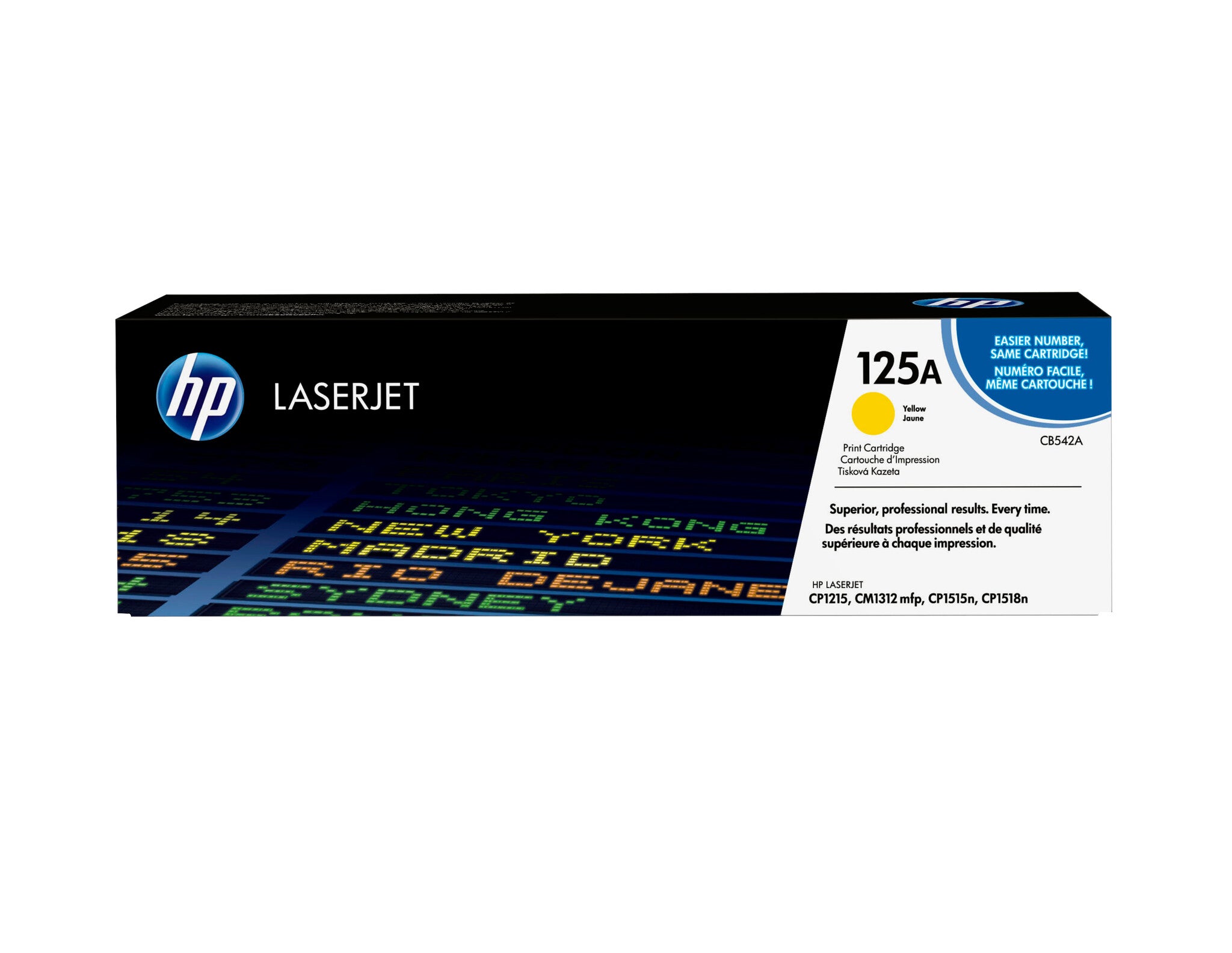 HP Cartucho original de tóner amarillo 125A LaserJet