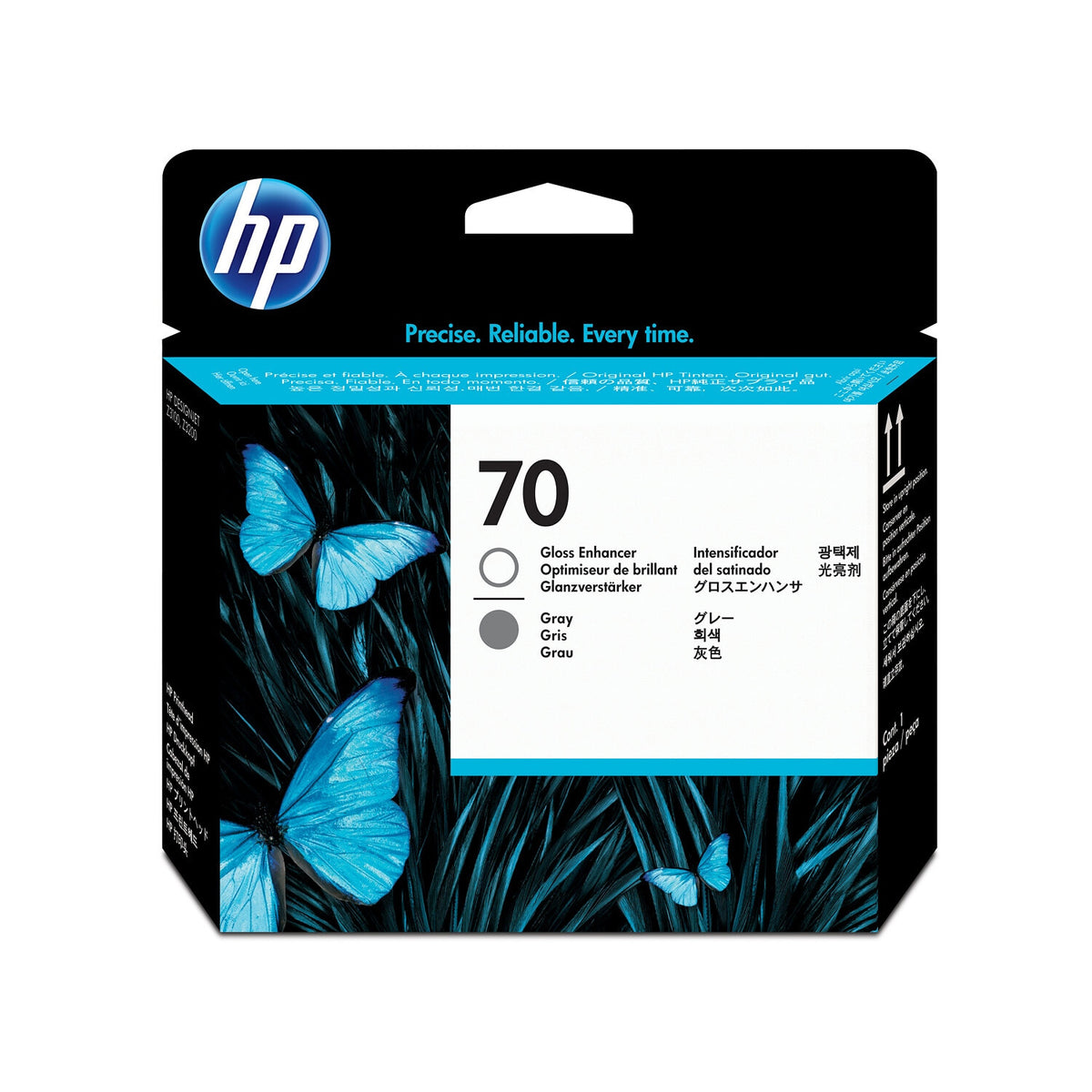 HP Cabezal de impresión DesignJet 70 gris y resaltador de brillo