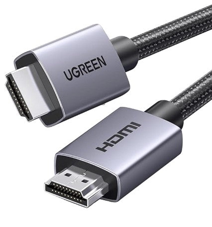 Cable HDMI 2.0 de Nylon Trenzado | 2 metros | 4K@60Hz | ARC | Dolby ATMOS | True HD | DTS HD | HDR | 3D Inversivo  | 3 modos de Visualización | 3 Capas de Protección + 4 de Blindaje | Niquelado | Carcasa de Aluminio.