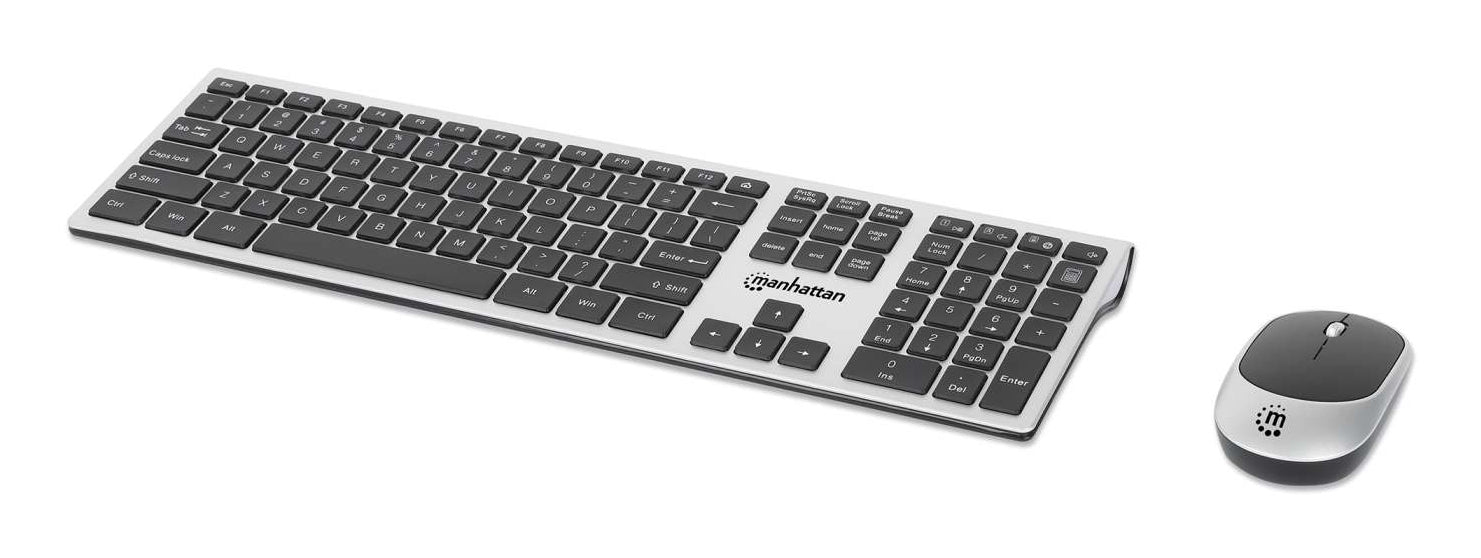 Teclado y Mouse Manhattan Optico Inalambrico 2.4G Negro combo
