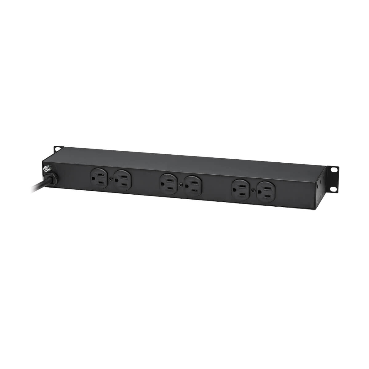 Tripp Lite RS-1215 Barra de contactos para instalación en rack 1U, 120V, 15A, 5-15P, 12 tomacorrientes (6 adelante, 6 atrás), 4.57 m [15 pies]. Cable