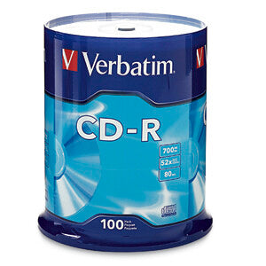 Verbatim Standard 120mm CD-R Media 700 MB 52x 100 pieza(s)