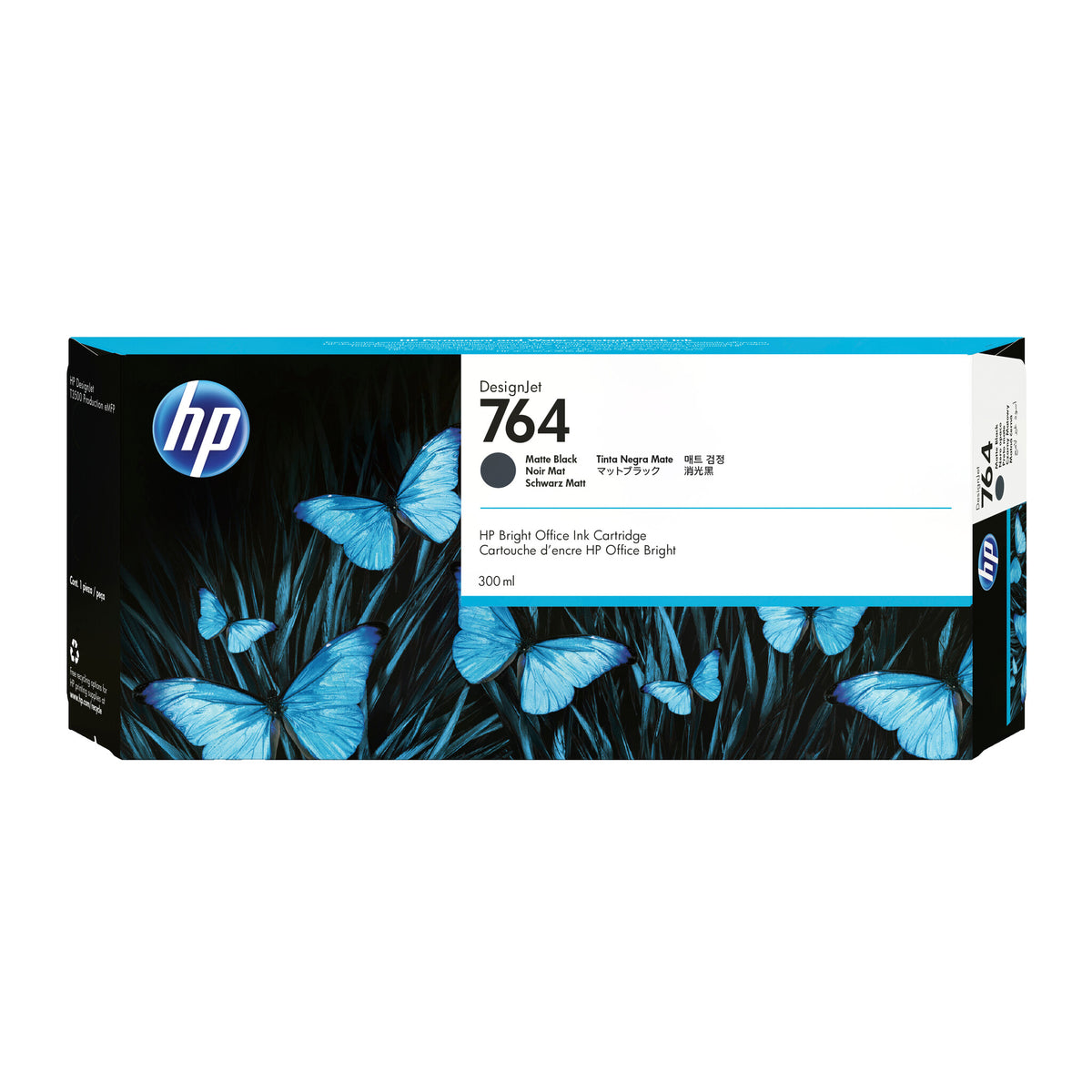 HP Cartucho de tinta DesignJet 764 de 300 ml negro mate