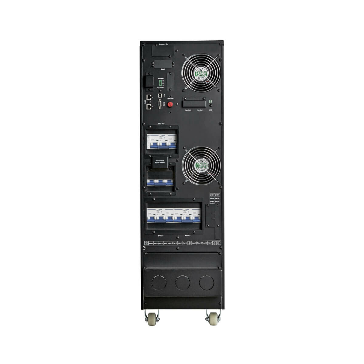 Tripp Lite S3M20K3B UPS trifásico de doble conversión 208/220/120/127V 20kVA/kW - Unidad de factor de potencia (Unity PF), 3 cadenas de batería interna