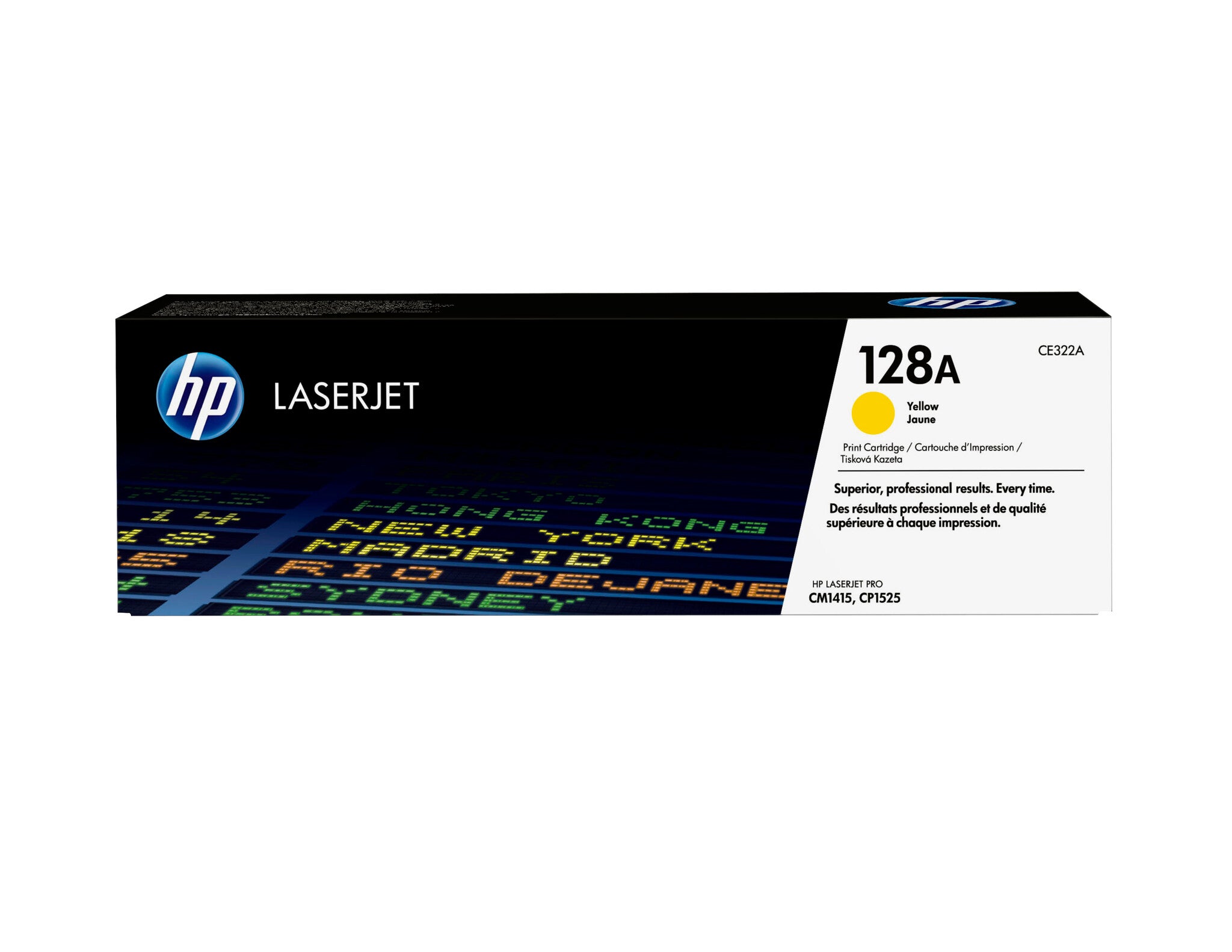 HP Cartucho original de tóner amarillo 128A LaserJet