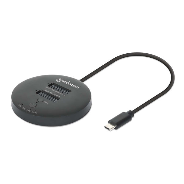Manhattan USB-C 2-Slot M.2 NVMe SSD QuickDock Enclosure