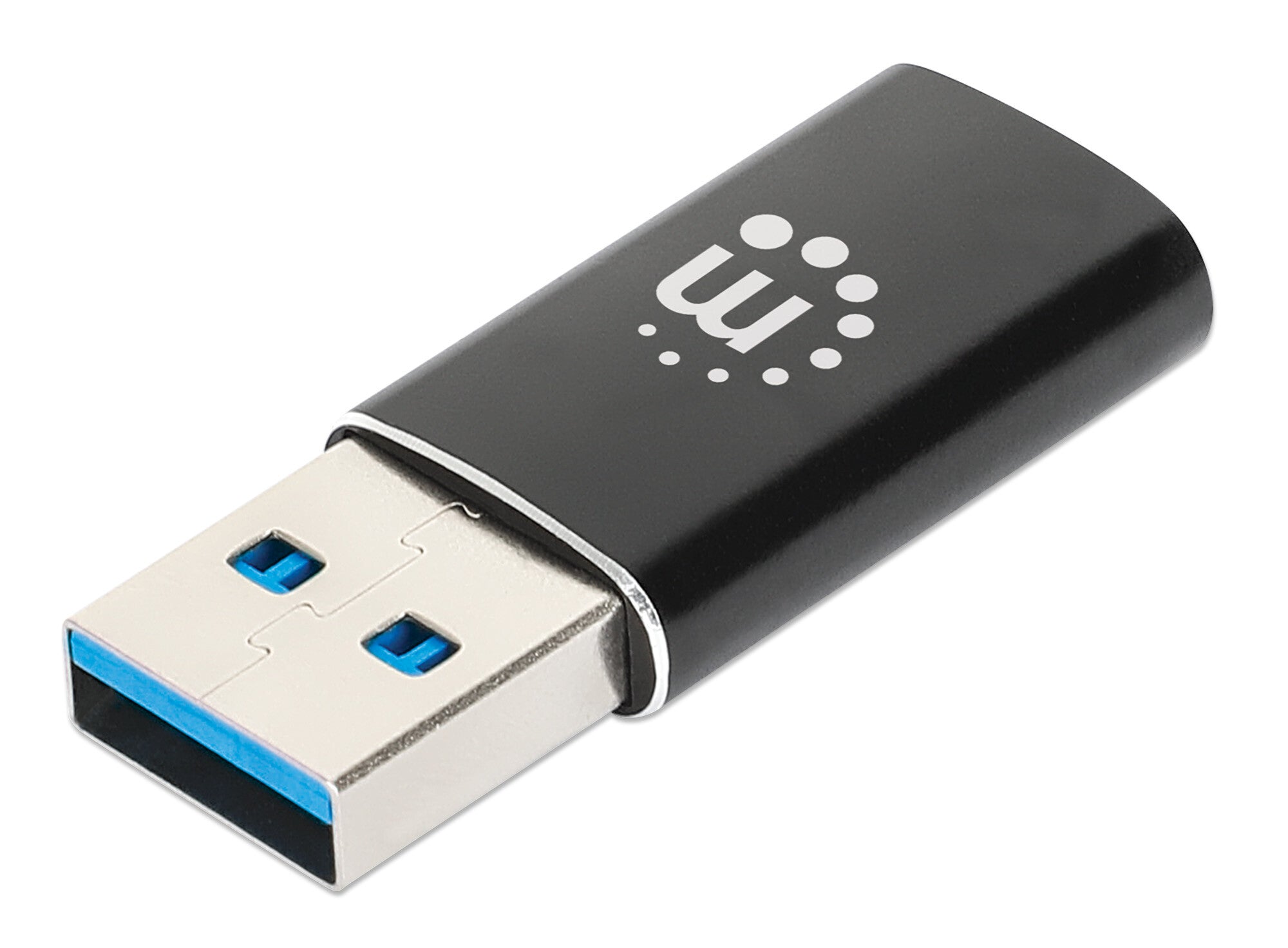 Manhattan 153980 cambiadores de género de cables USB A USB C Negro