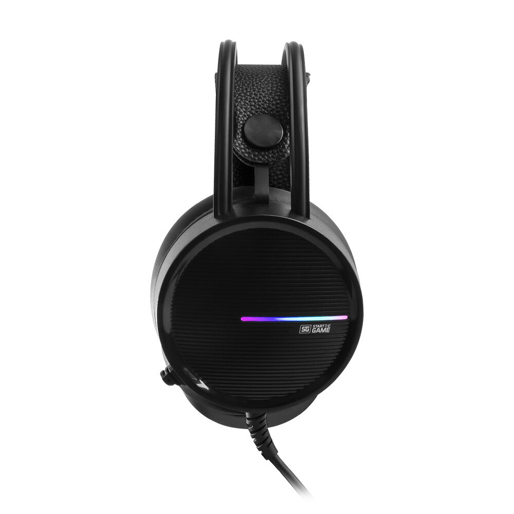 Vorago HS-502 audífono y auriculare Auriculares Alámbrico Banda para cuello Juego Negro