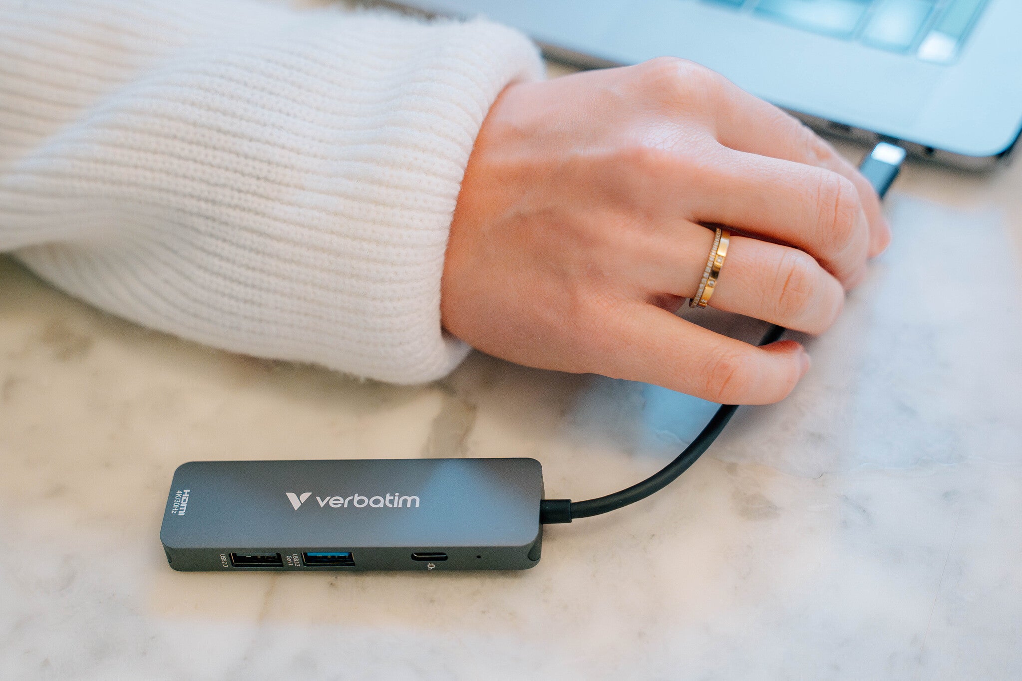 Verbatim 32155 nodo concentrador USB 3.2 Gen 1 (3.1 Gen 1) Type-C 5000 Mbit/s Gris