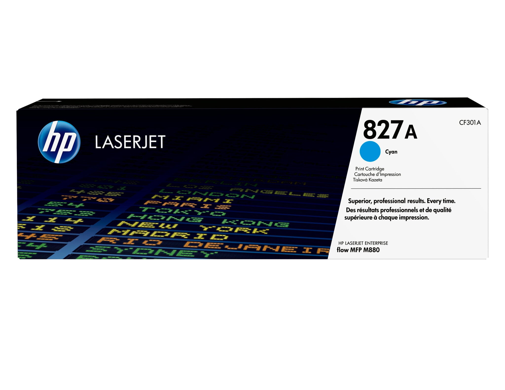 HP Cartucho original de tóner cian 827A LaserJet