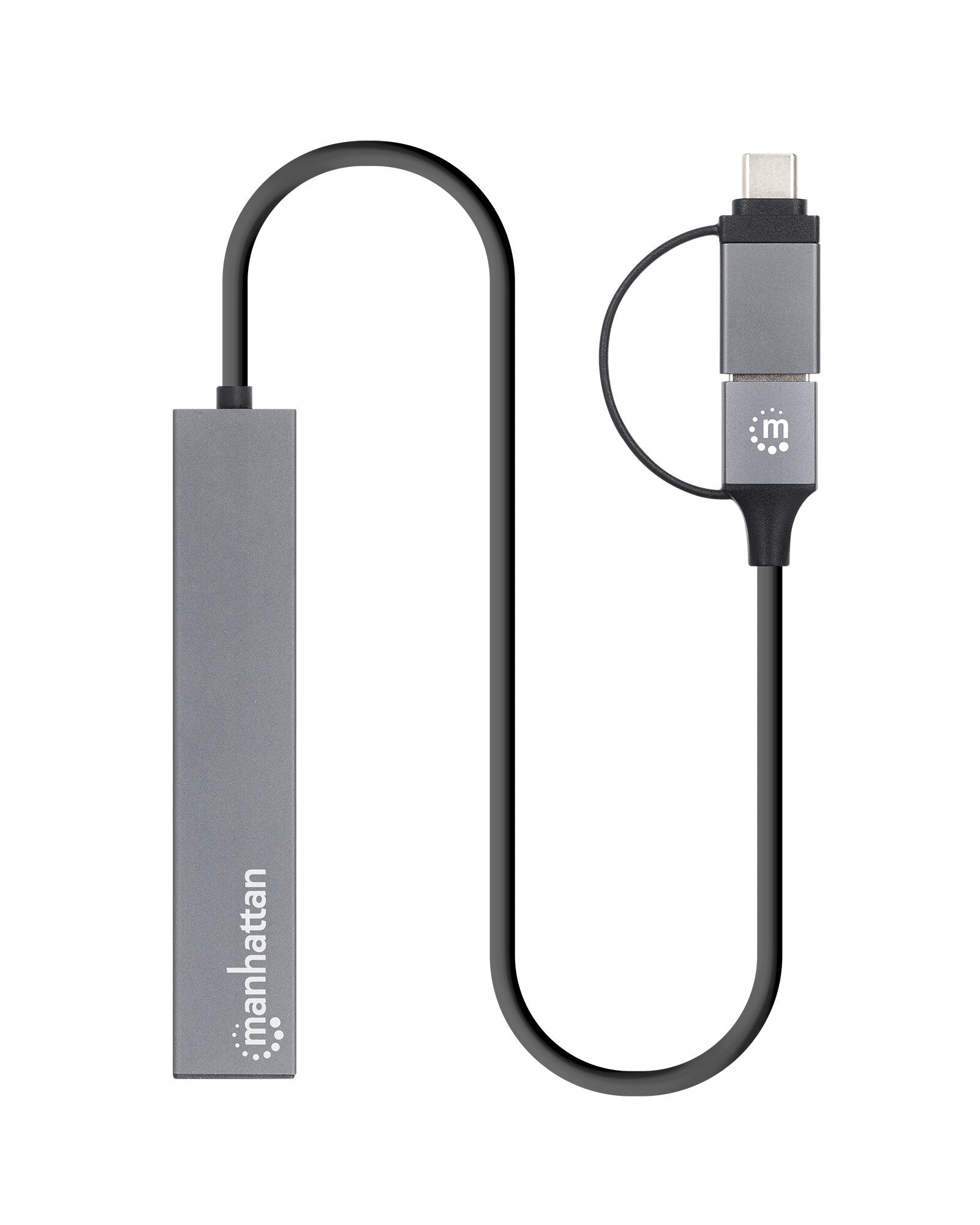 Manhattan 181006 base para laptop o replicador de puertos USB 3.2 Gen 1 (3.1 Gen 1) Type-A Gris