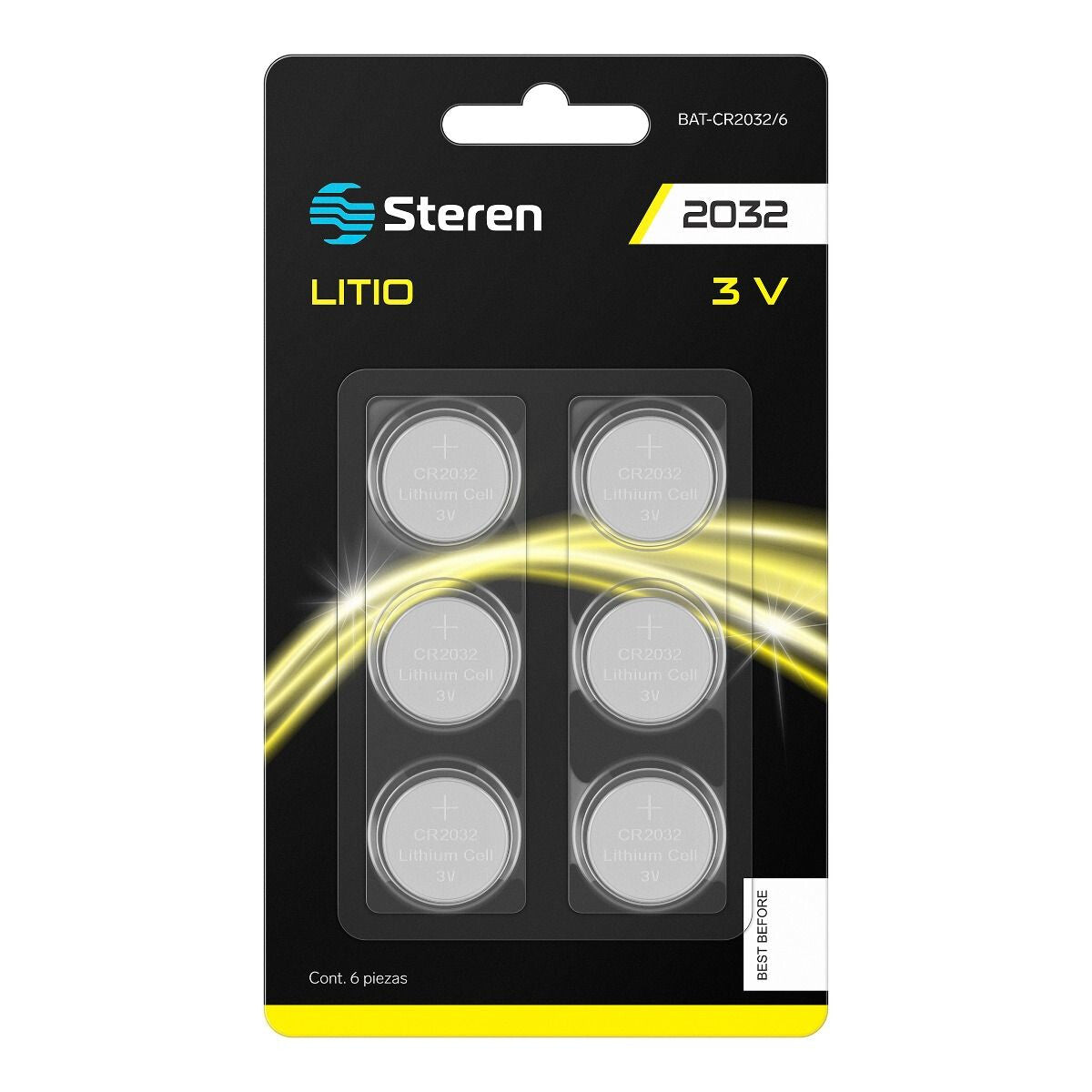 Steren BAT-CR2032/6 pila de uso doméstico Batería de un solo uso Litio