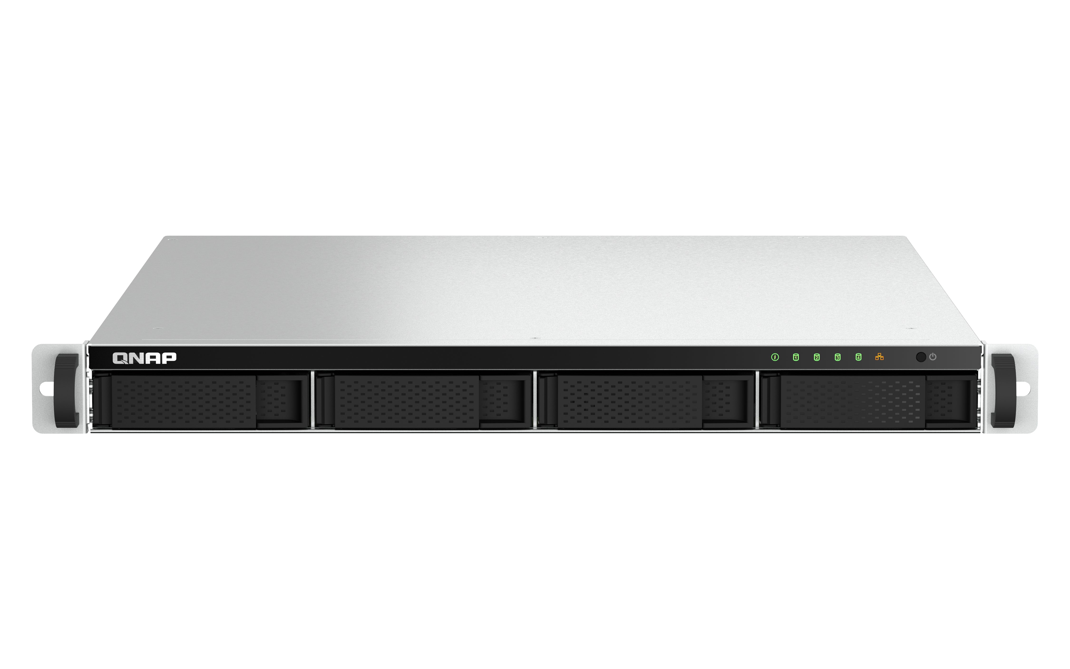 NAS DE 4 BAHIAS TIPO RACK DISEÑADO PARA EMPRESAS Y OFICINAS QUE NECESITAN COMPARTIR, PROTEGER Y ACCEDER A GRANDES VOLÚMENES DE DATOS DE FORMA RÁPIDA Y SEGURA. ESTÁ EQUIPADO CON PROCESADOR INTEL CELE