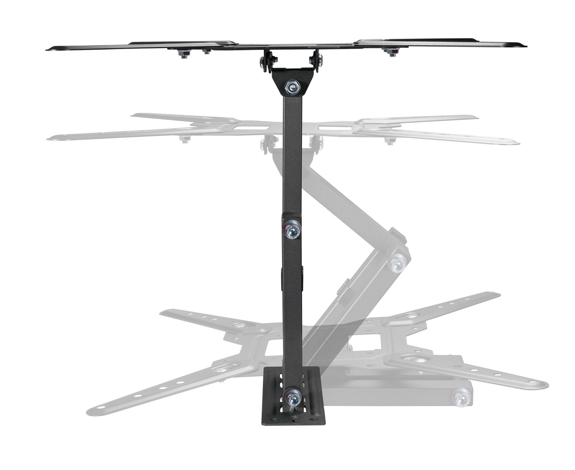 Manhattan Soporte con brazo articulado para pantalla de 23" a 55". Soporta una pantalla de 23" a 55" de hasta 30 kg (66 lbs.), +/-90° de giro, +3 a -10° de inclinación, brazo flexible que ahorra espacio, ideal para instalaciones en esquinas, negro
