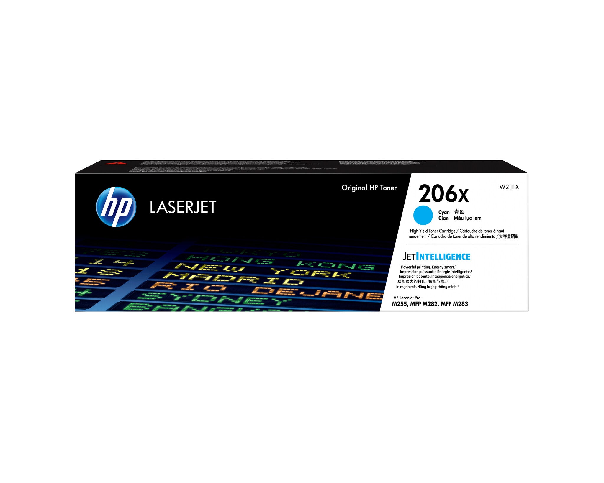 HP Cartucho de tóner original LaserJet 206X de alto rendimiento, cian