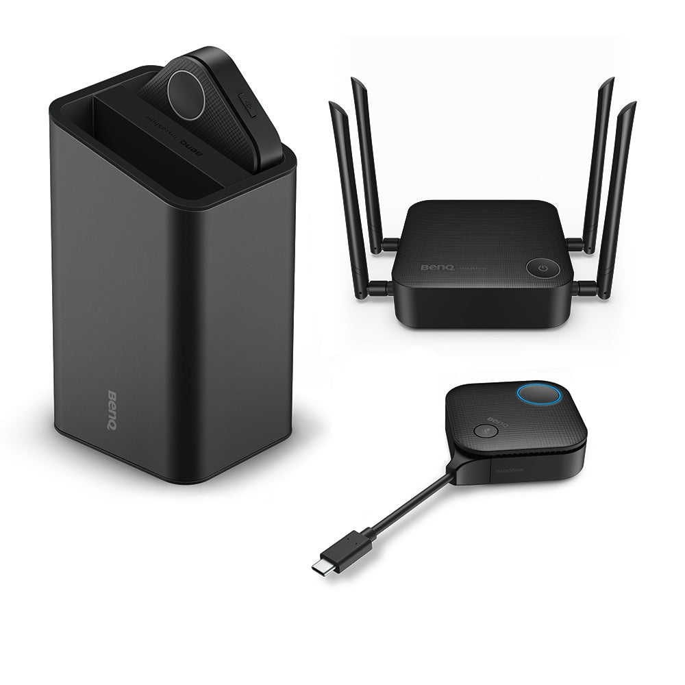 BenQ VS20 Wireless Presentation System for Hybrid Meetings Includes 1 Host and 2 HDMI/USB Type-C Buttons