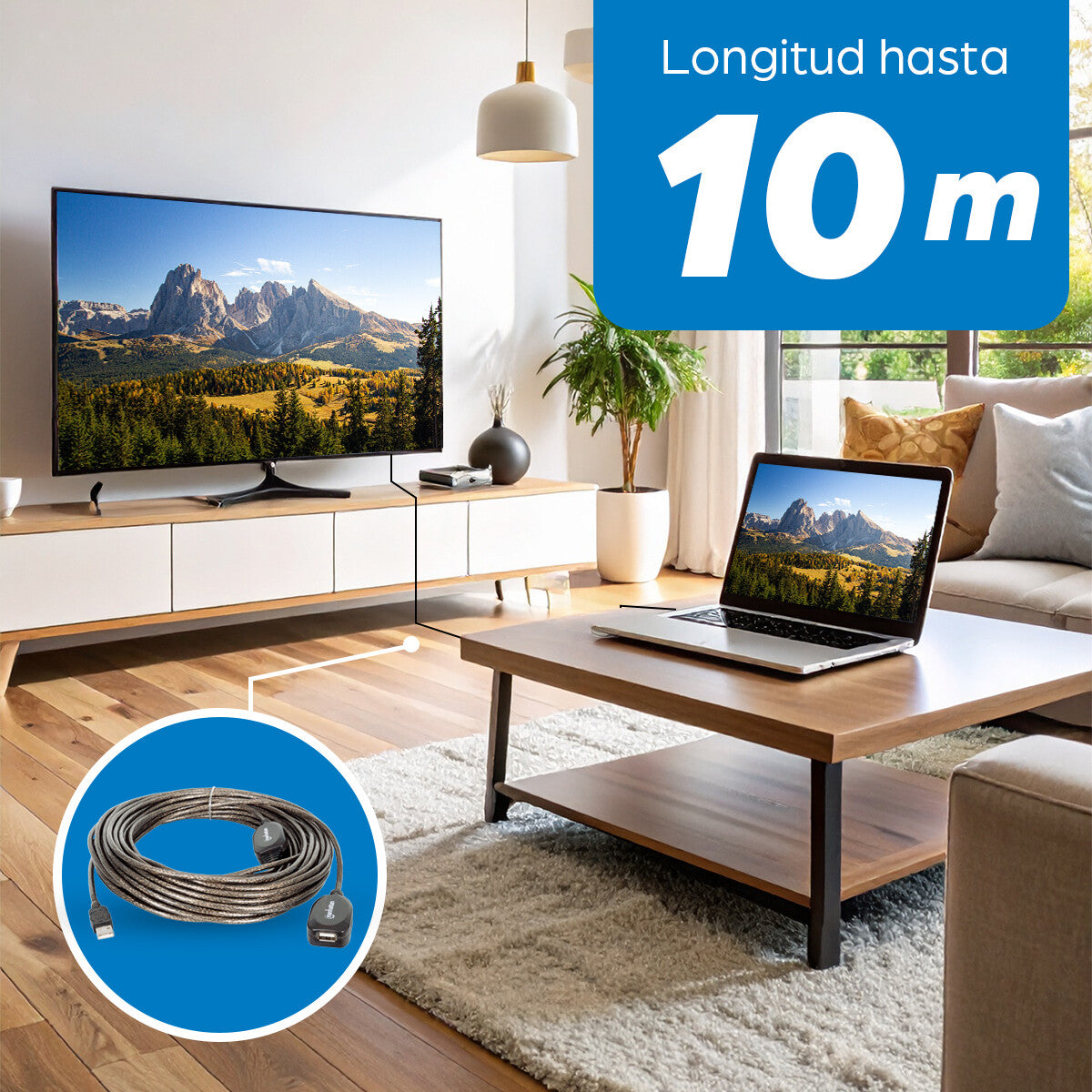 Manhattan Cable de Extensión Activa USB de Alta Velocidad
