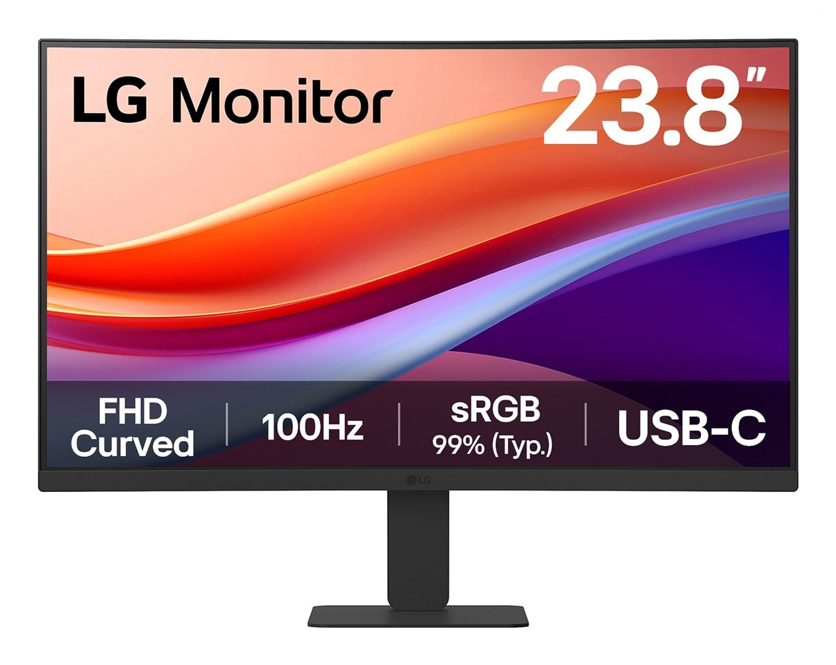 LG 24-inch Curved Monitor 24U421A FHD 100Hz HDMI USB Type-C