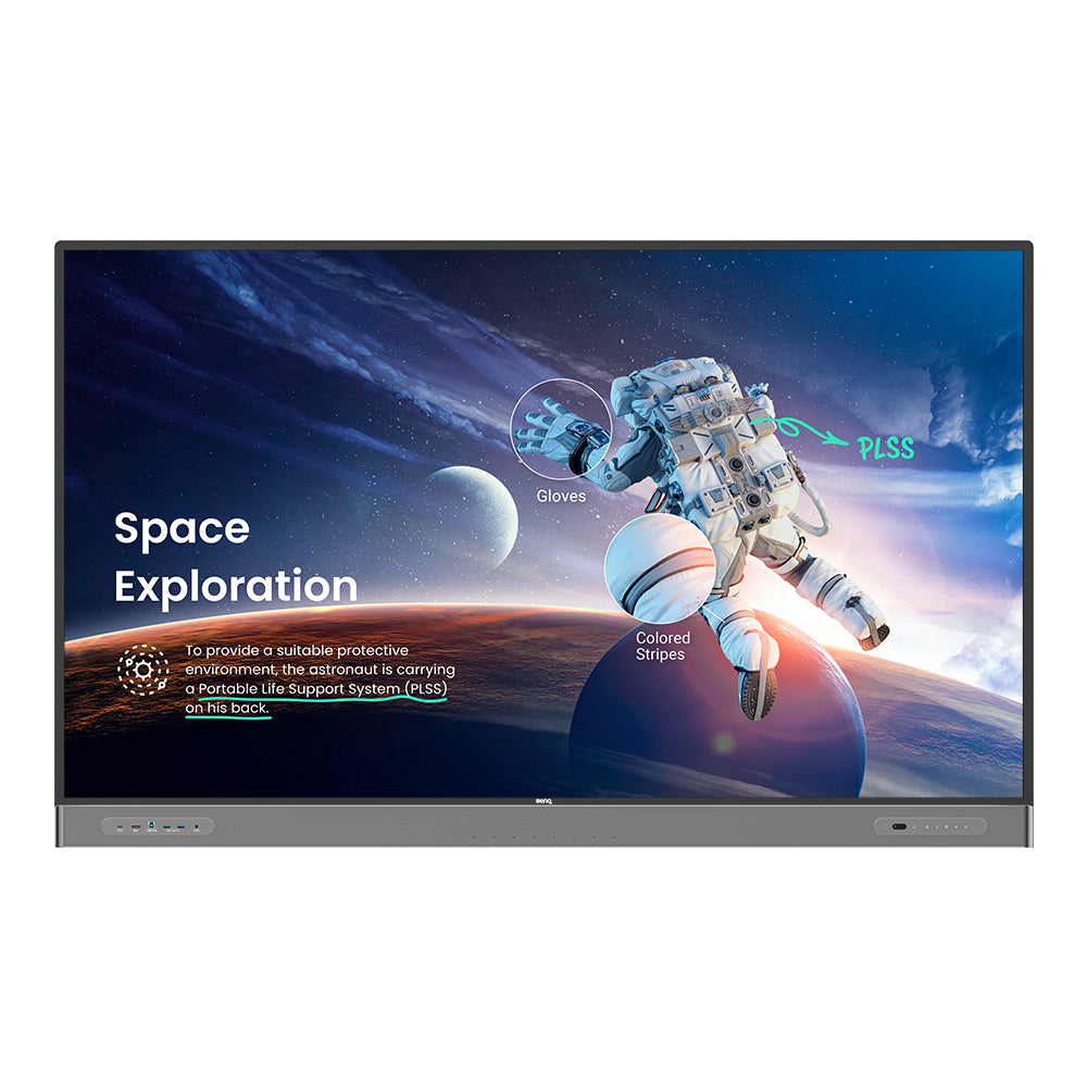 BenQ RM7503A Interactive Display 75" UHD 4K Designed for Hybrid-Remote Classrooms Android 11 IPS Panel