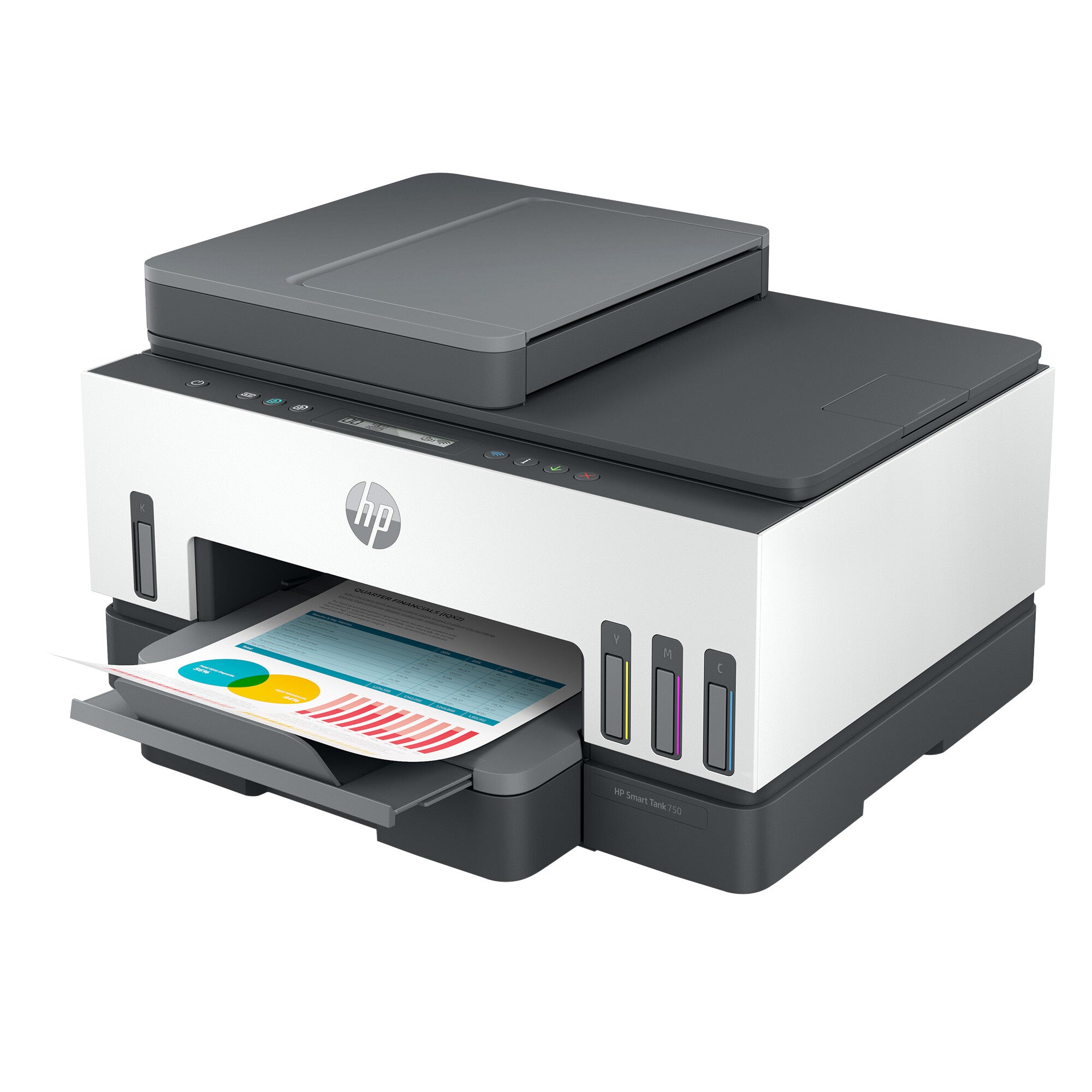 HP Smart Tank 750 Conexiones inalámbricas All-in-One Color Impresora, Impresión a doble cara; Copiadora, escáner