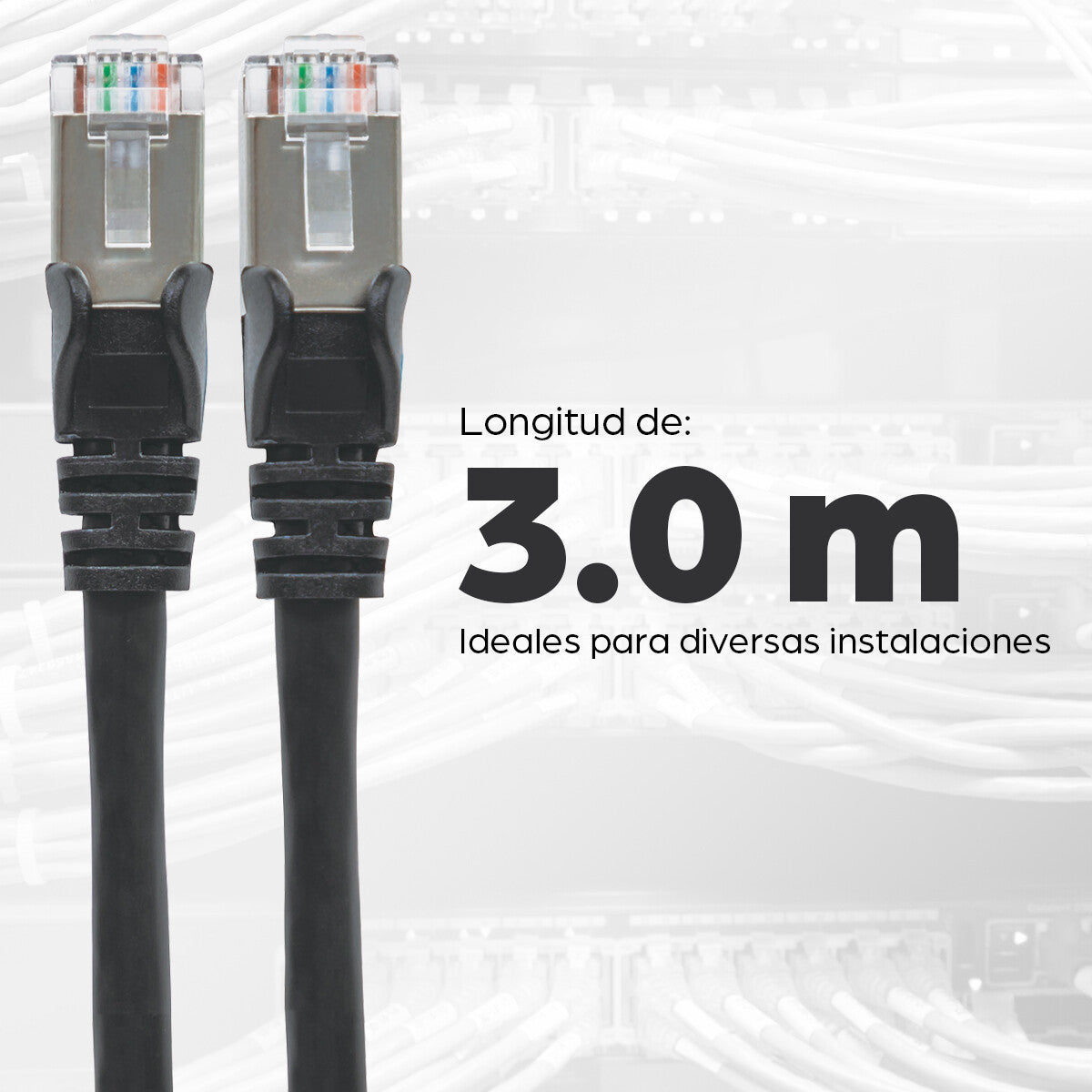 Intellinet Cable de Red Cat6a S/FTP, 3.0 m, Negro