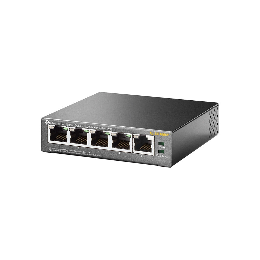TP-Link TL-SG1005P No administrado Gigabit Ethernet (10/100/1000) Energía sobre Ethernet (PoE) Negro