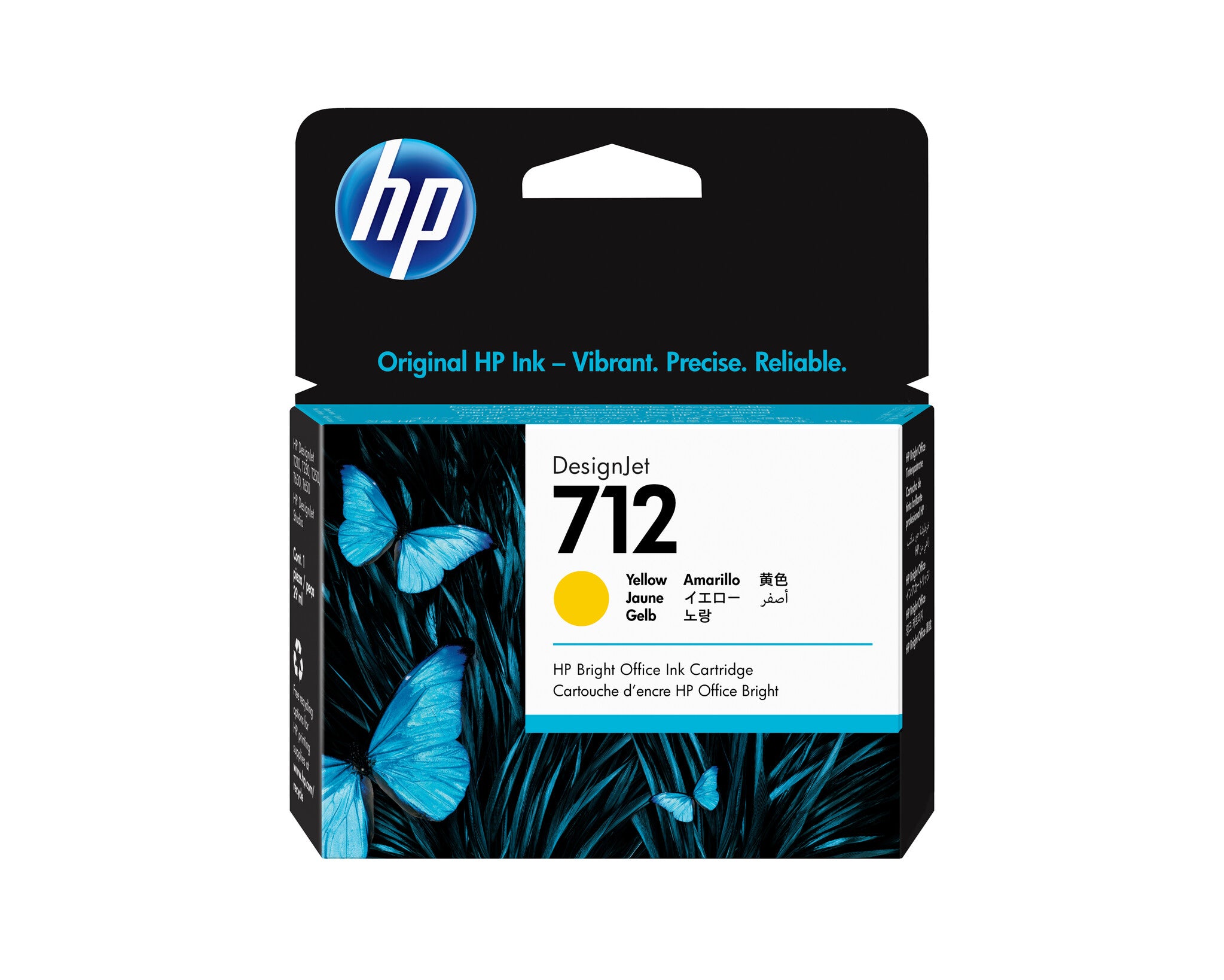 HP Cartucho de tinta DesignJet 712 de 29 ml, amarillo