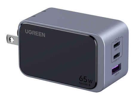 Cargador de 65W serie Nexode S | 3 Puertos de Carga Rápida | 2 USB-C | 1 USB-A | Tecnología GaN II | PD3.0 | QC4.0 | FCP/SCP/AFC/PPS/PPS2.0 | Tecnología de Protección Térmica | Optimiza la Carga | Carcasa Ignifuga.