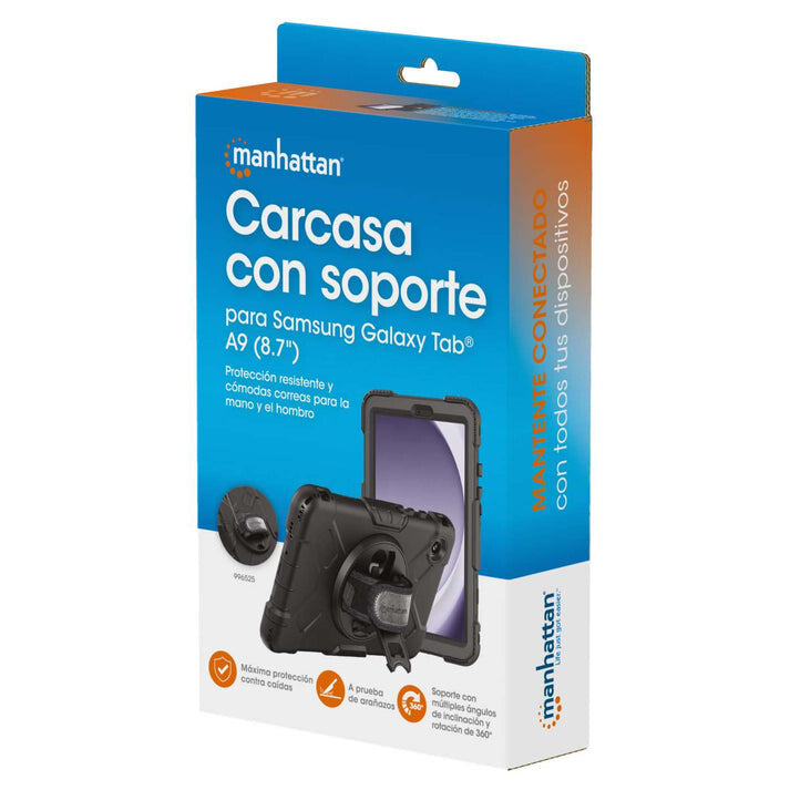 Manhattan 996525 estuche para tablets 22.1 cm (8.7") Carcasa rígida Negro