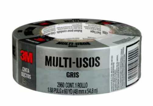 3M 1050 cinta para tuberías Adecuado para usarse en interiores Adecuado para uso en exteriores 54.8 m Red, Polietileno Gris