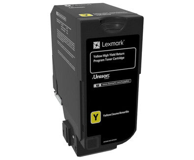 Lexmark 74C4HY0 cartucho de tóner 1 pieza(s) Original Amarillo