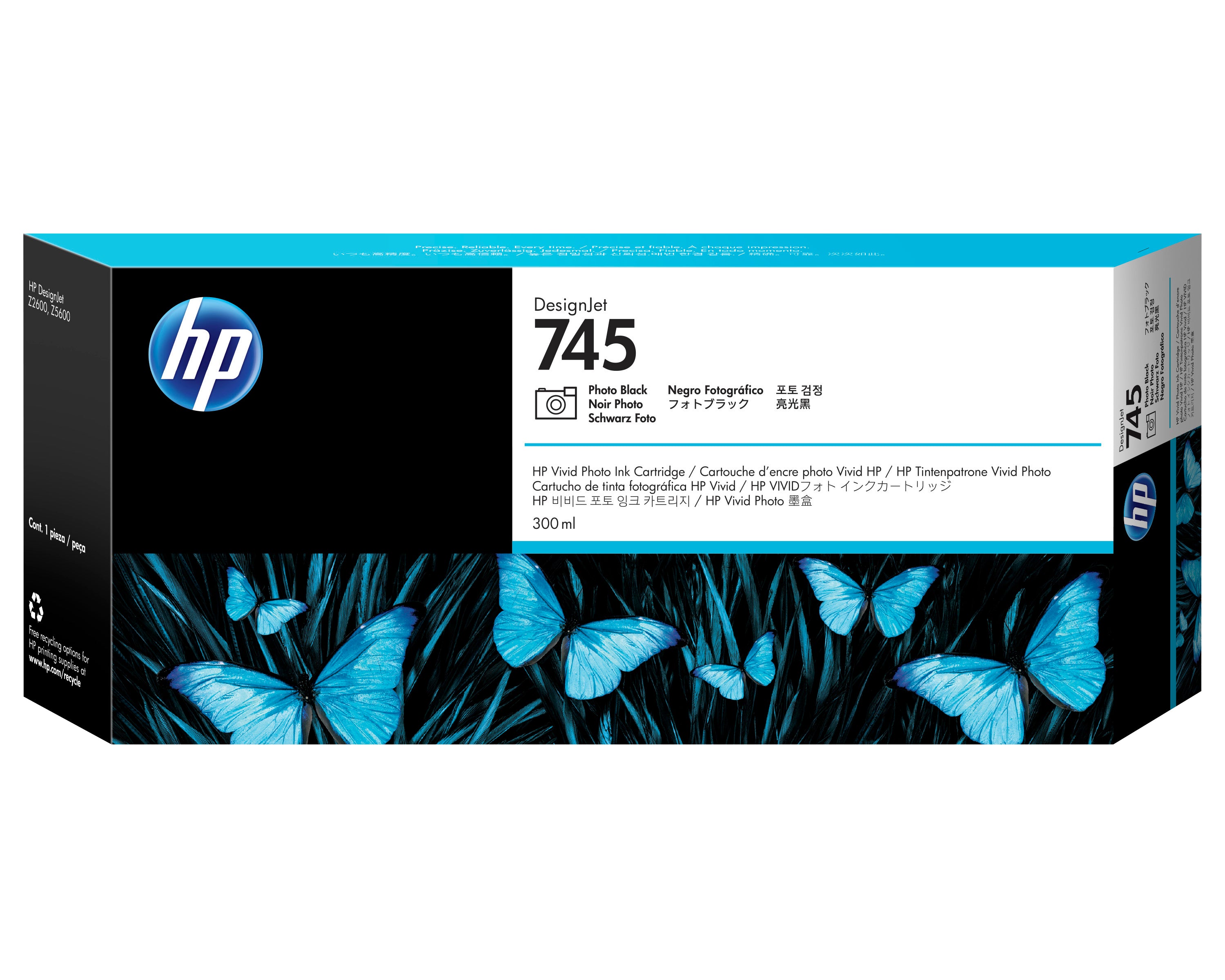 Tinta HP LF 745 DesignJet Negro Photo 300ML