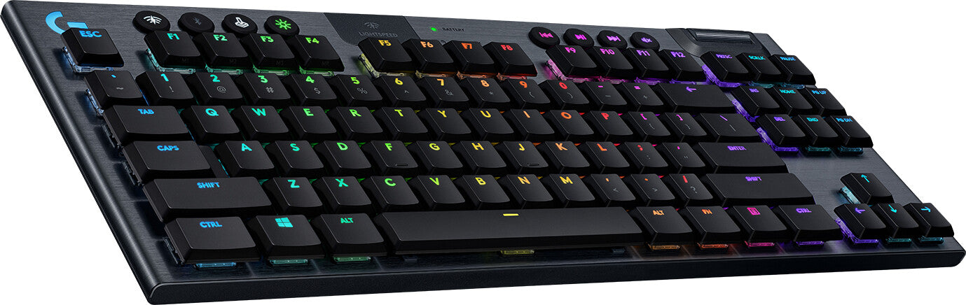 Logitech G 920-009495 teclado Juego RF inalámbrico + bluetooth QWERTY Inglés Carbono