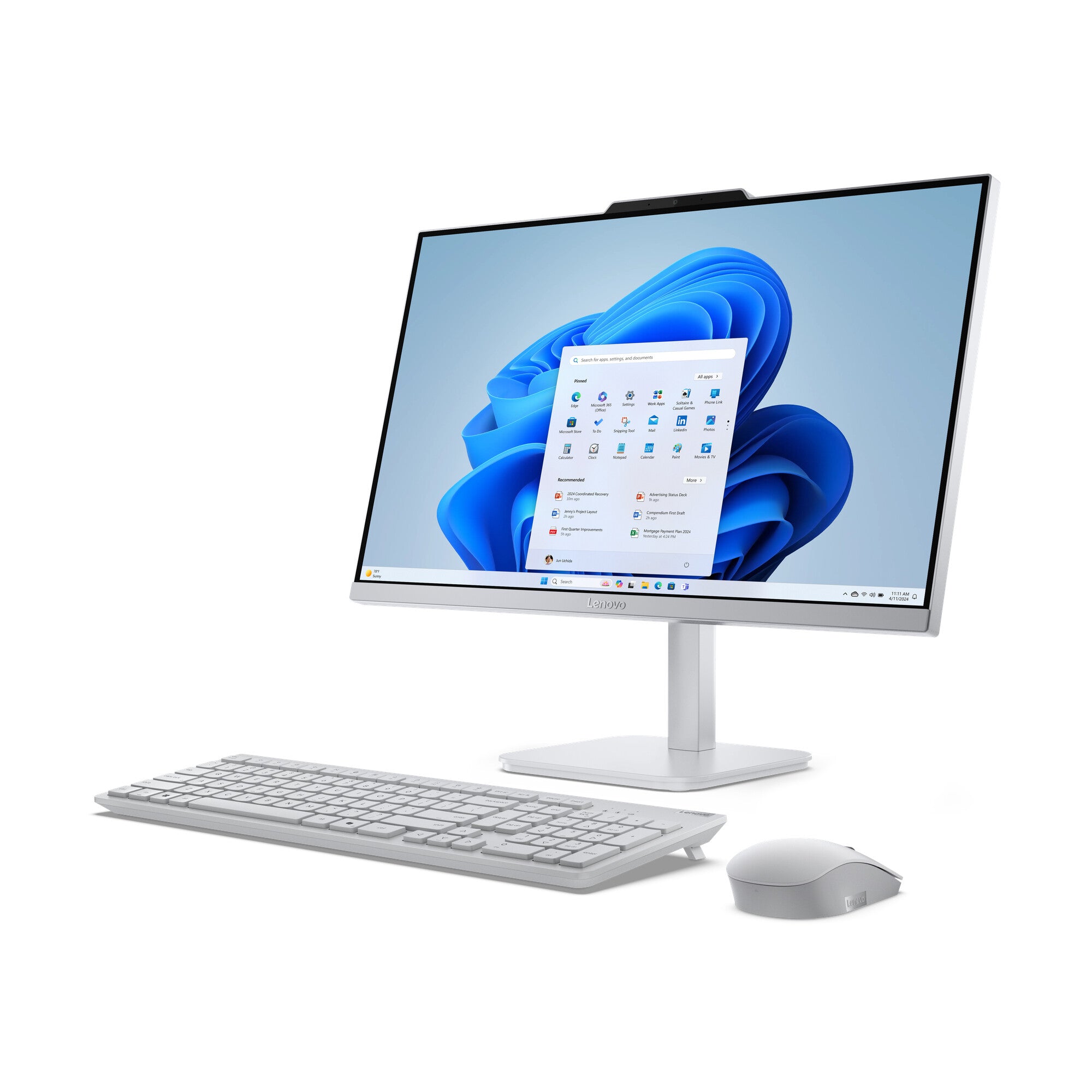 Lenovo A100 Intel® Core™ i3 i3-N305 60.5 cm (23.8") 1920 x 1080 Pixeles PC todo en uno 8 GB DDR4-SDRAM 512 GB SSD Windows 11 Home Wi-Fi 6 (802.11ax) Gris
