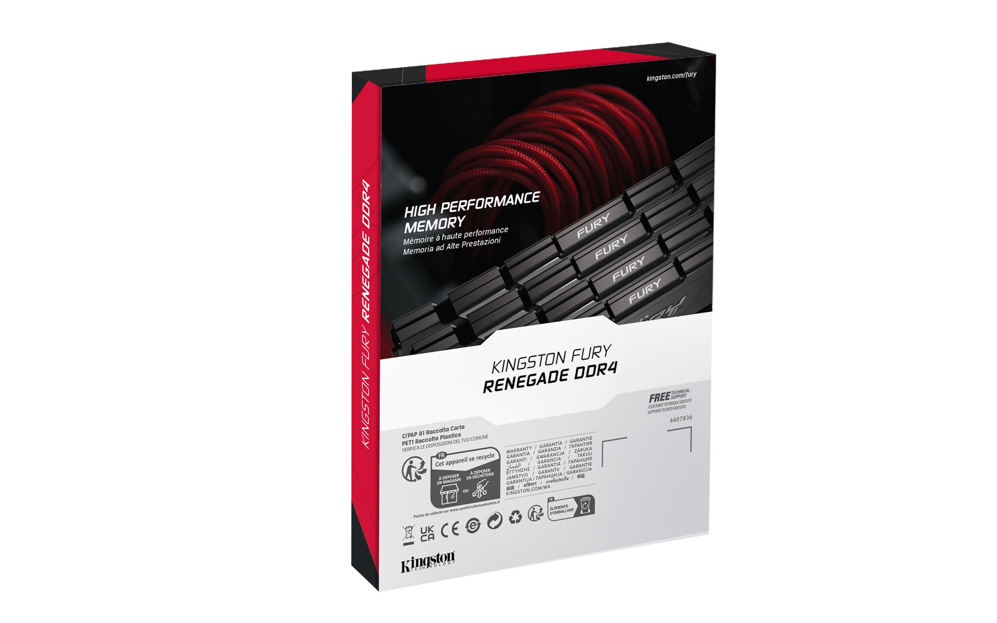 Kingston Technology FURY Renegade módulo de memoria 16 GB 1 x 16 GB DDR4 4000 MT/s 288-pin DIMM
