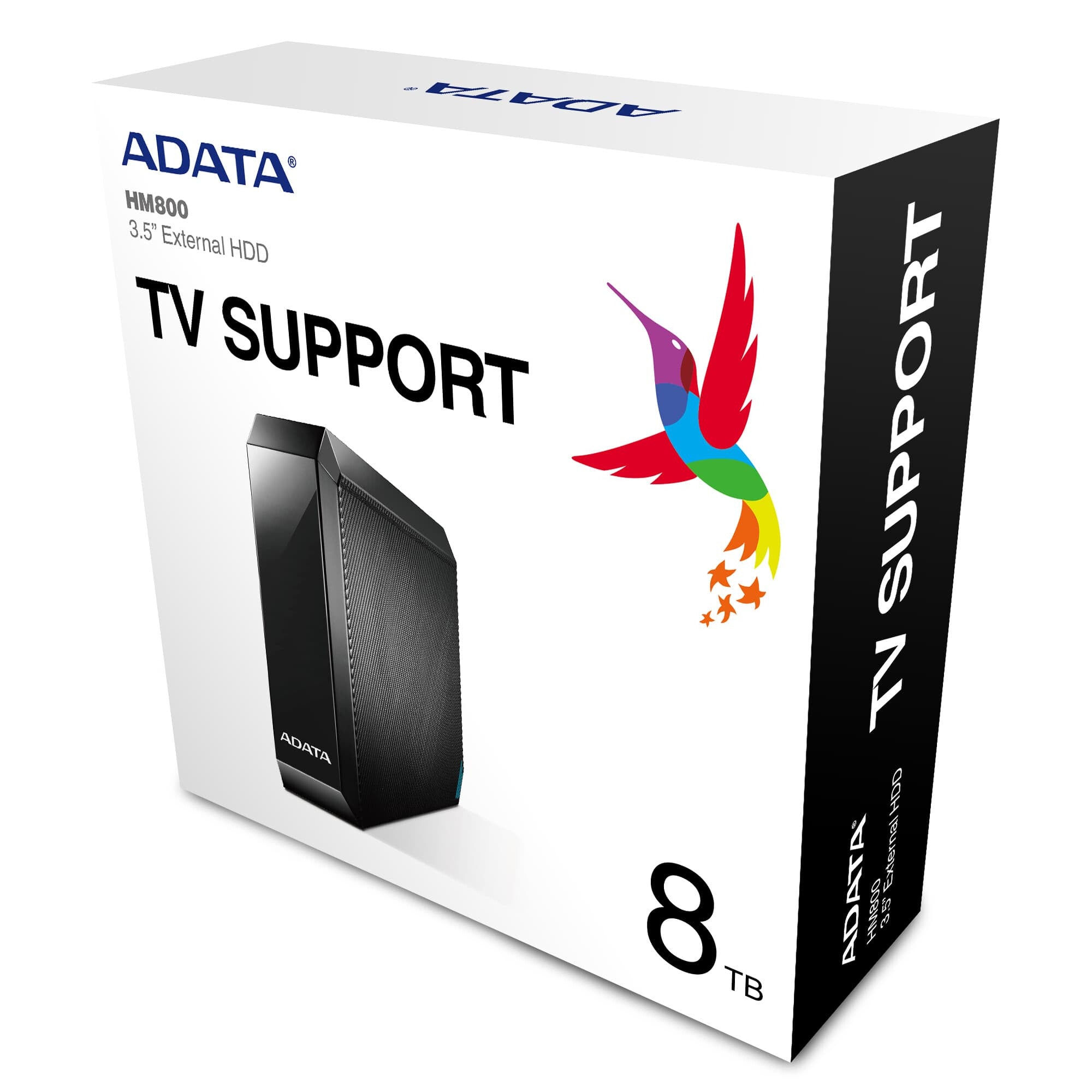 ADATA HM800 disco duro externo 8 TB 7200 RPM 3.5" USB Tipo C 2.0/3.2 Gen 1 (3.1 Gen 1) Negro