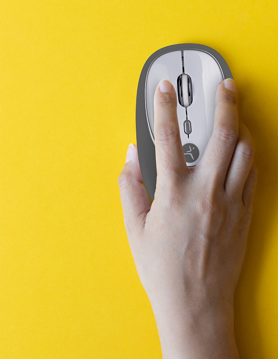 TechZone Jelly-Mate Grey ratón Universal Ambidiestro RF inalámbrico Óptico 1200 DPI