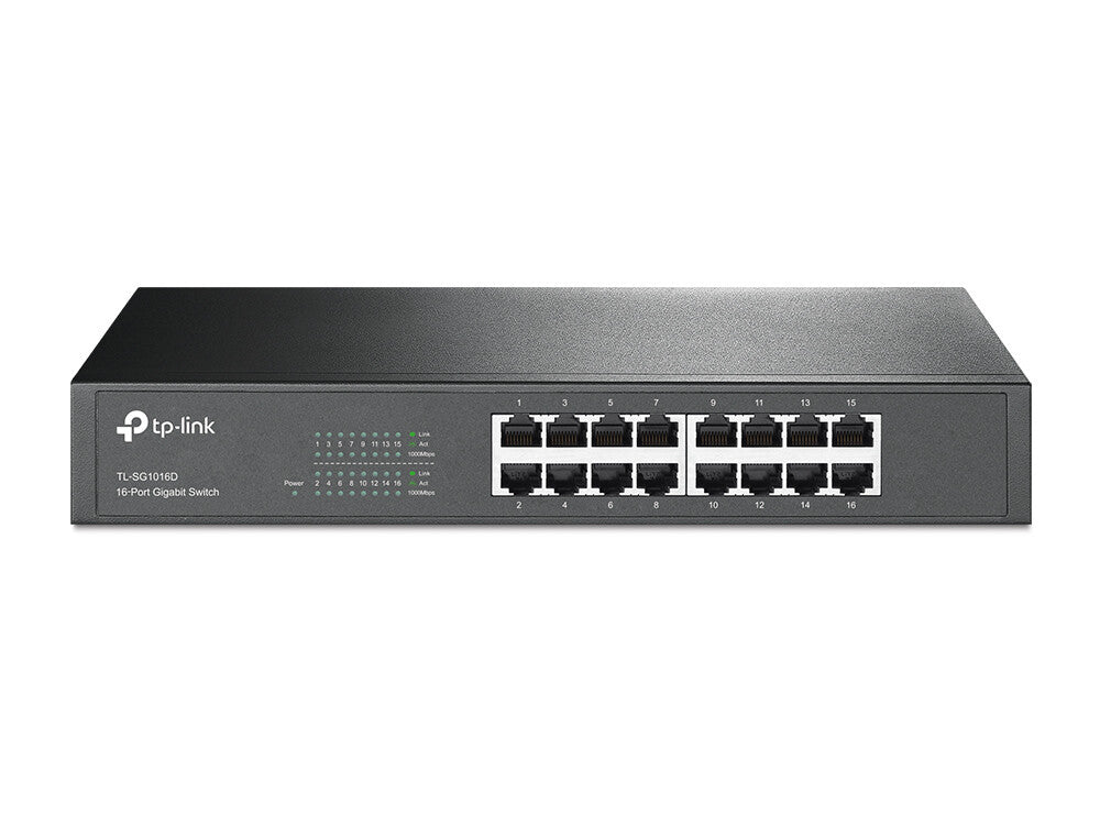 TP-Link TL-SG1016D No administrado Gigabit Ethernet (10/100/1000) Negro