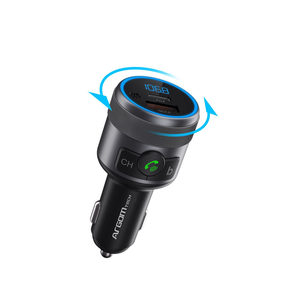 ArgomTech ARG-AC-0343BK cargador de dispositivo móvil Universal Negro Encendedor de puros Carga rápida Interior