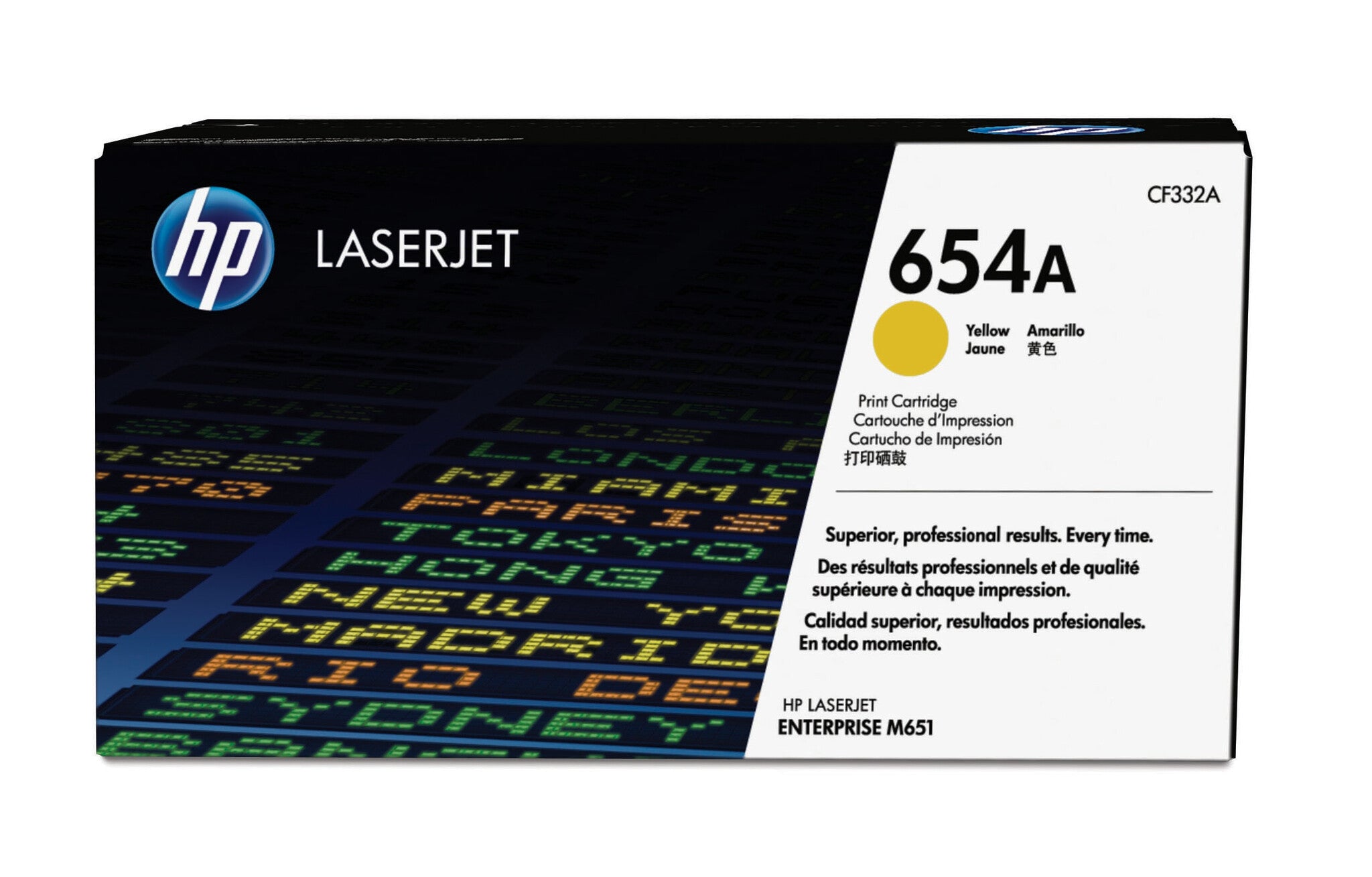 HP Cartucho de tóner original 654A LaserJet amarillo