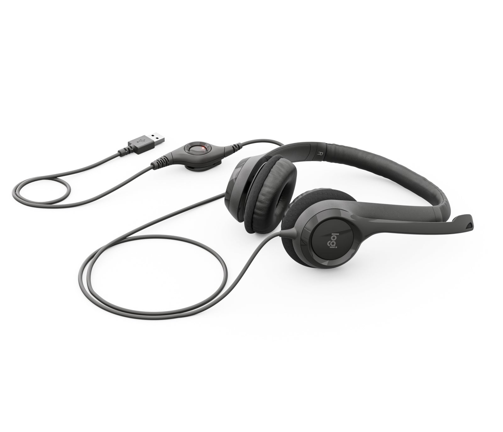 Logitech H390 Headset USB Microphone Black